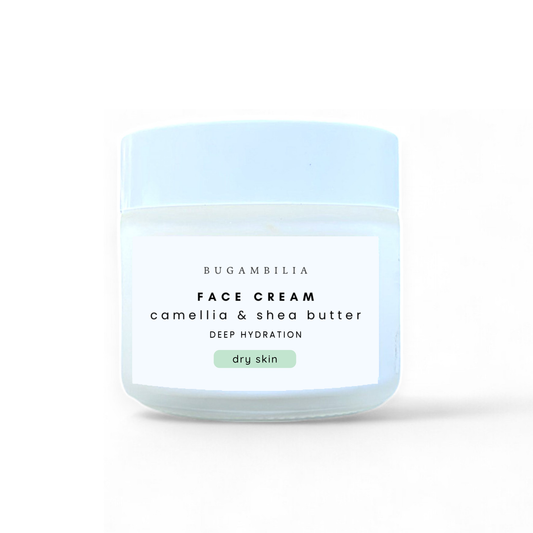 Dry Skin Face Cream | Camellia + Shea Butter + Vegan Hyaluronic Acid